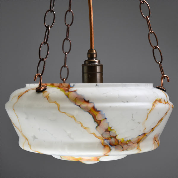 1930s-1950s flycatcher glass bowl ceiling light