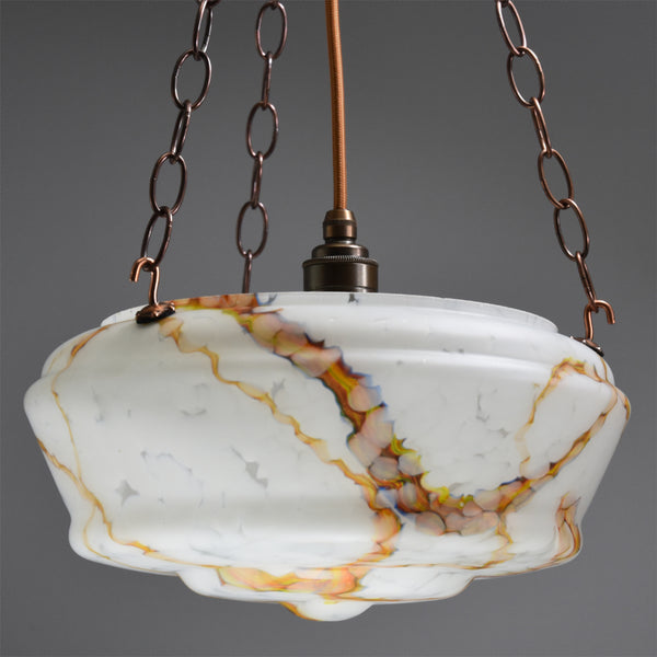 1930s-1950s flycatcher glass bowl ceiling light