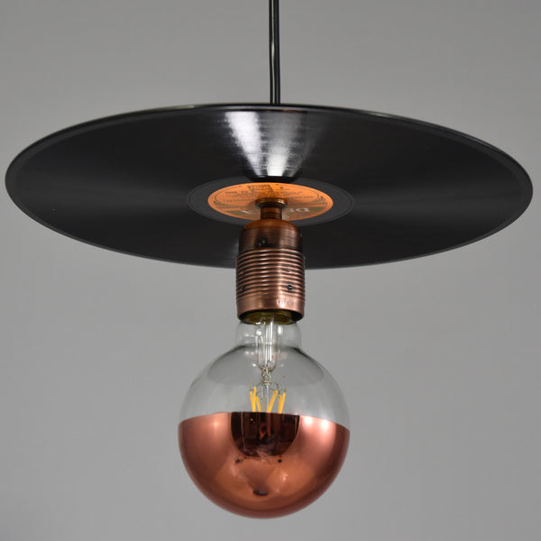 Quirky unusual pendant ceiling light HMV 78 record Jacques Offenbach